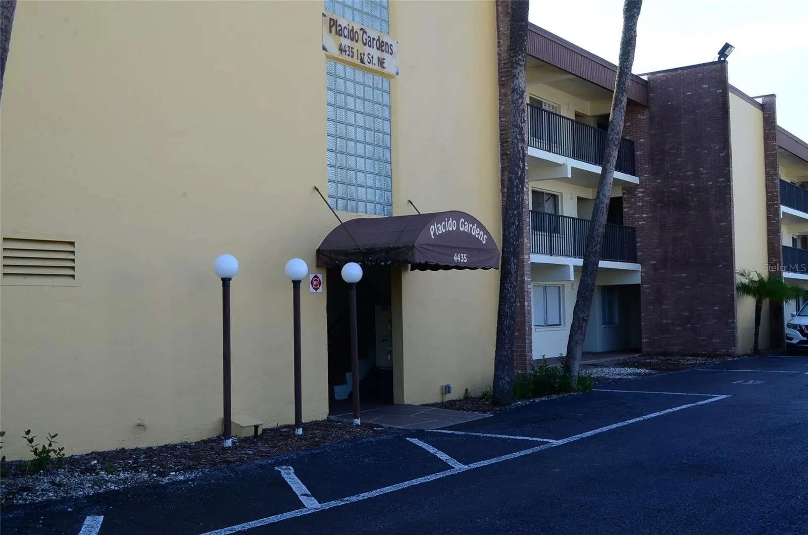 front of the building