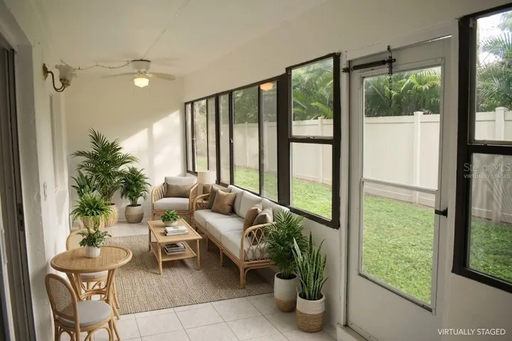 virtually staged porch