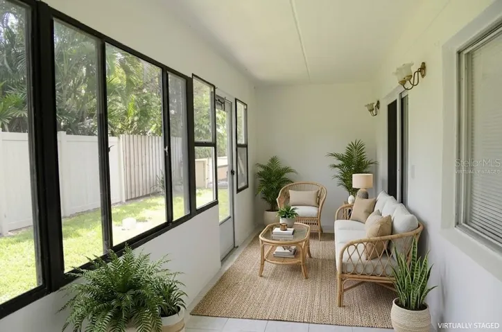virtually staged porch