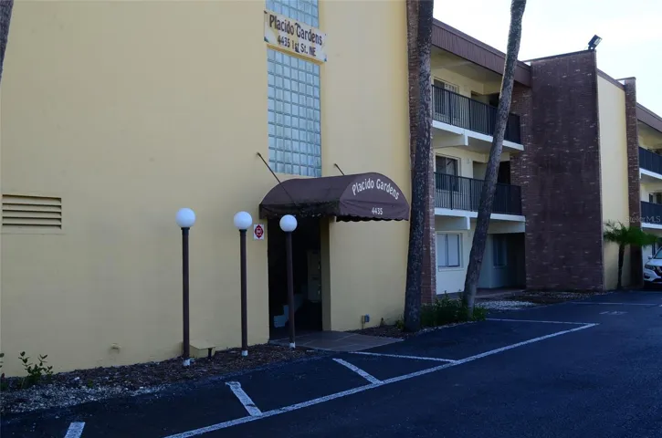 front of the building