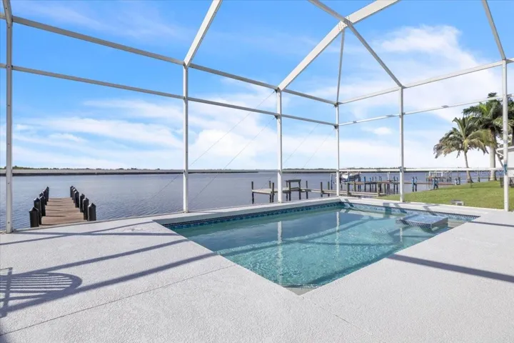 pool overlooks the Peace River