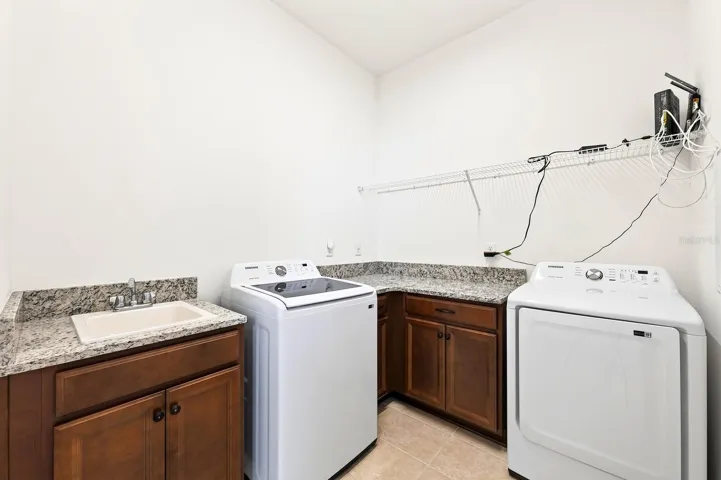 Large laundry room.