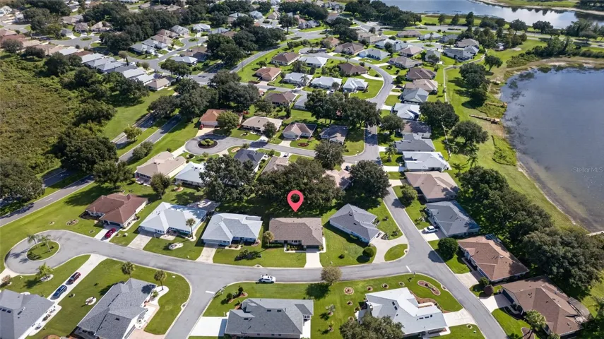 Aerial View of Community with Home Location