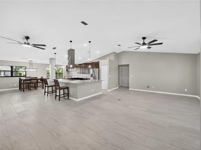 Open Floor Plan View from Great Room to Dinette