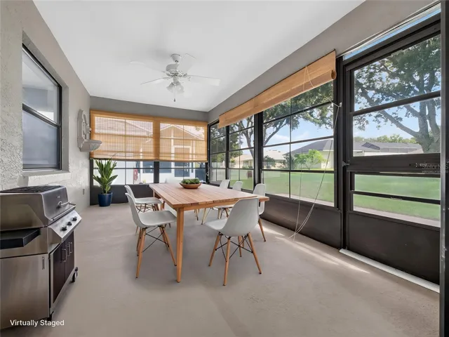 Virtually Staged Enclosed Back Porch