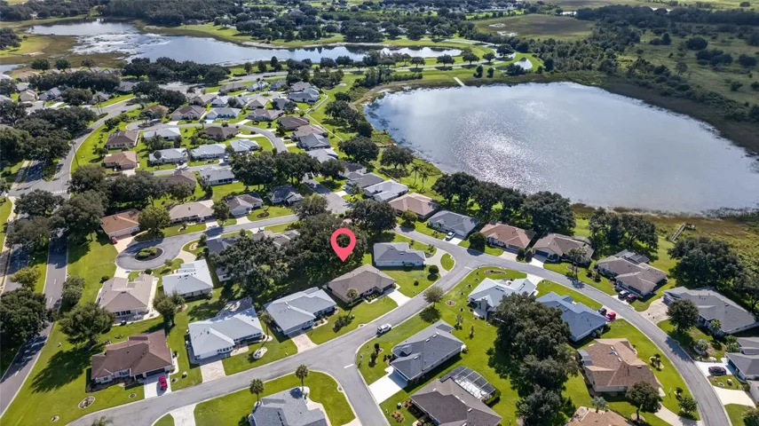 Aerial View of Community with Home Location