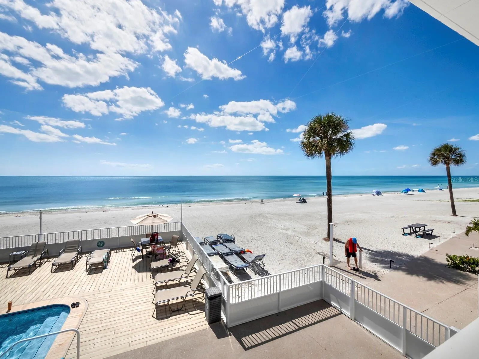 Balcony view of pool deck