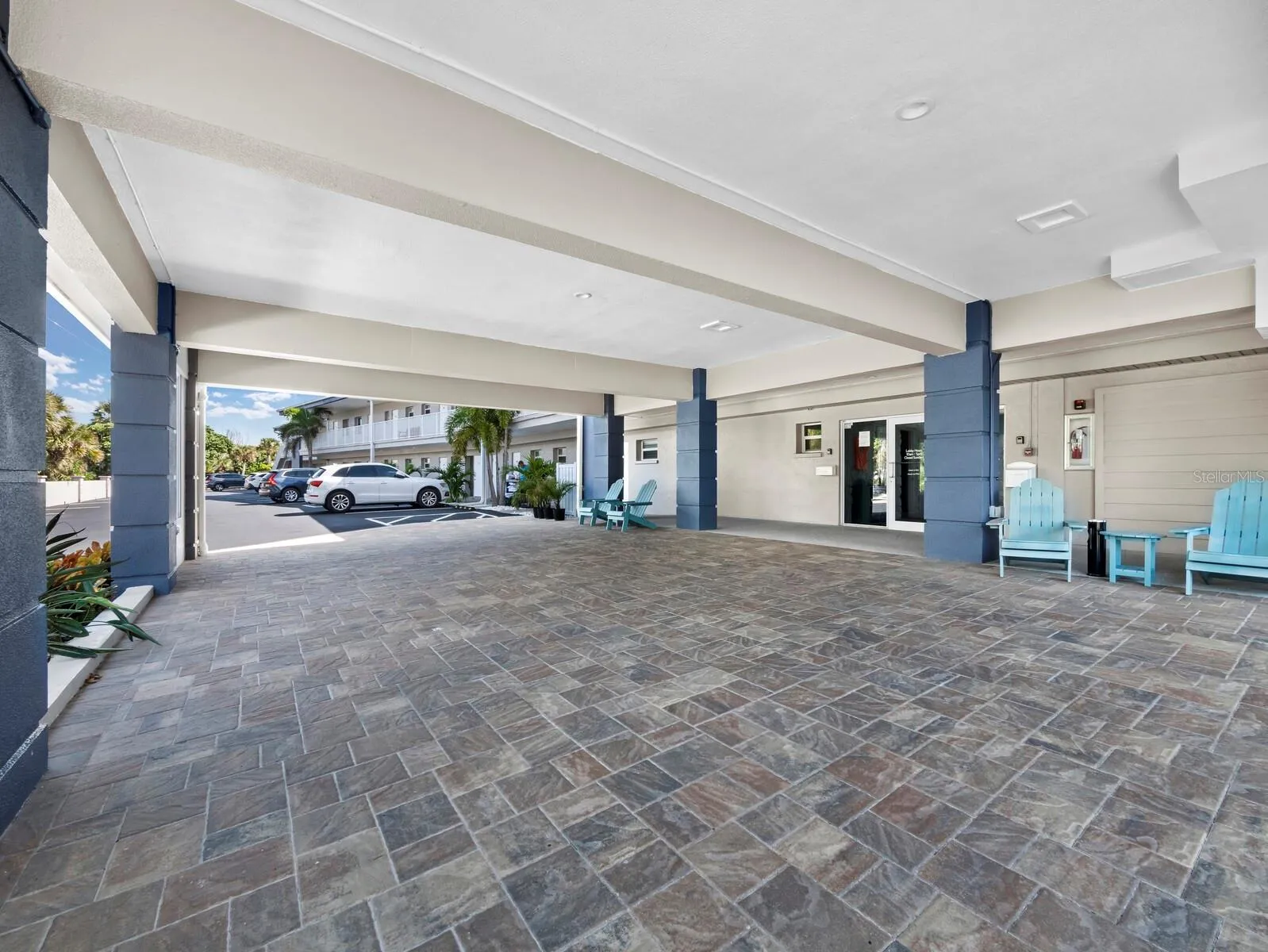 Covered entry to management office