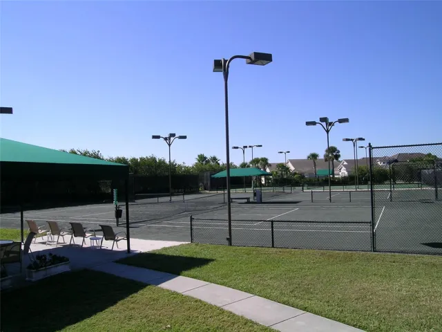 with 5 soft courts for tennis and 4 pickleball courts.