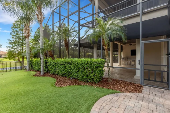 Step outside the enclosure to the fenced in play or dog area . . .