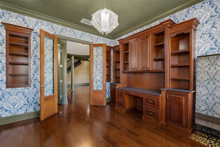 With a full wall of built-in for a great look and optimal storage opportunities.