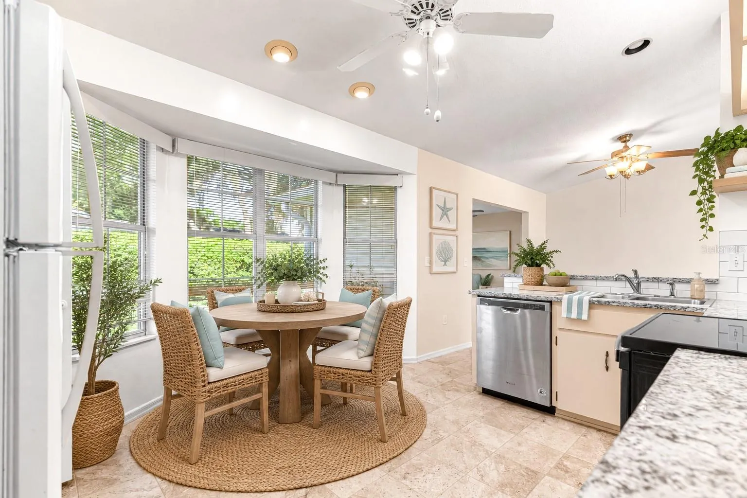 Staged kitchen area