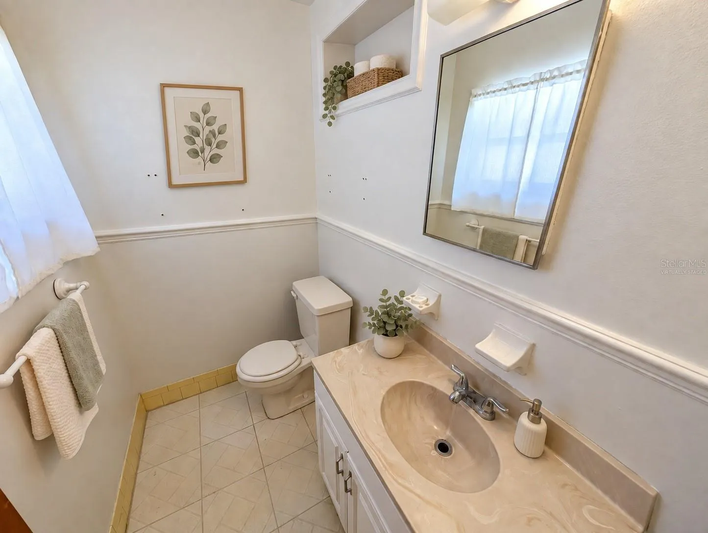 Virtually Staged Primary Bathroom