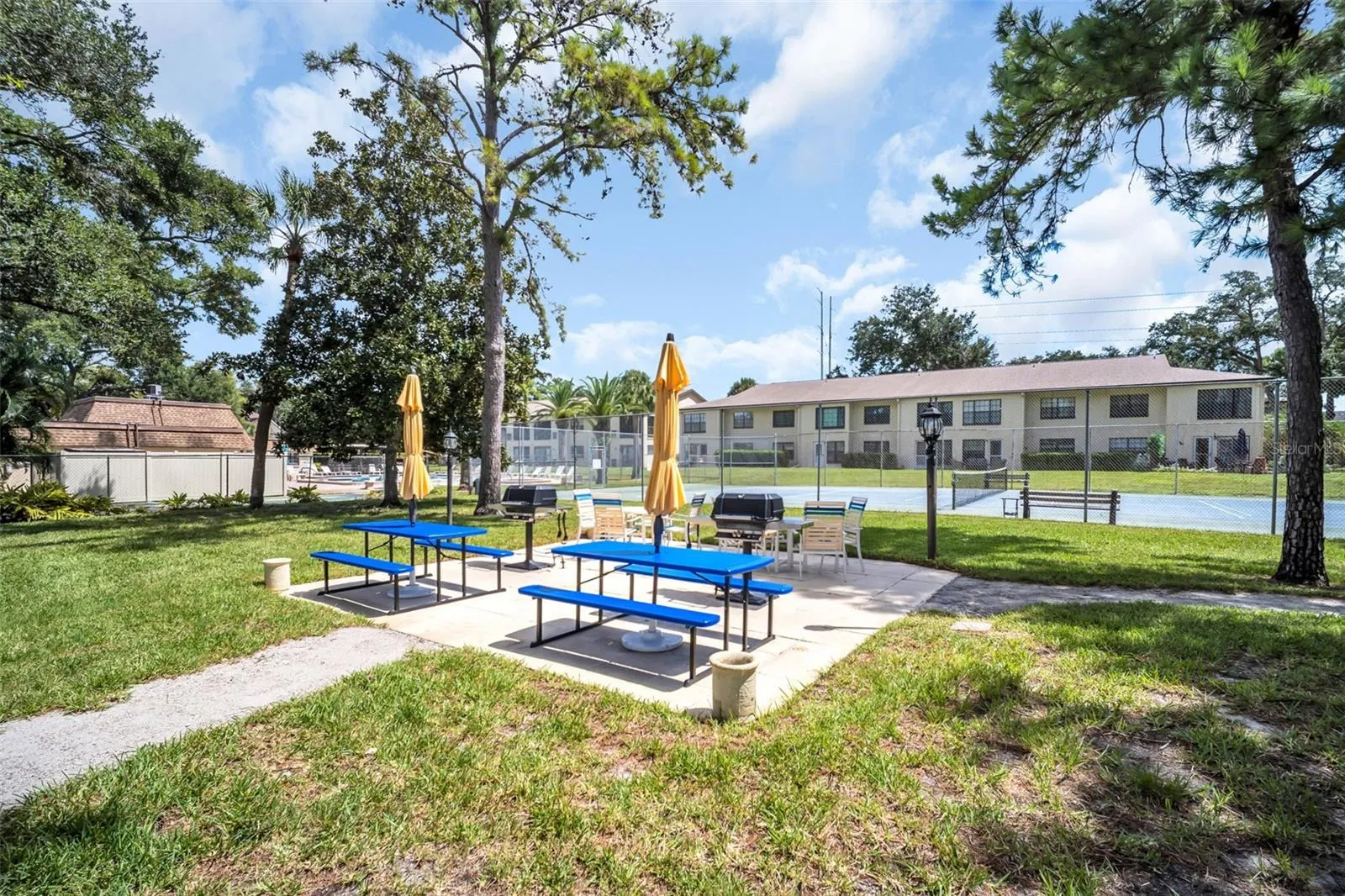 Picnic area with grills