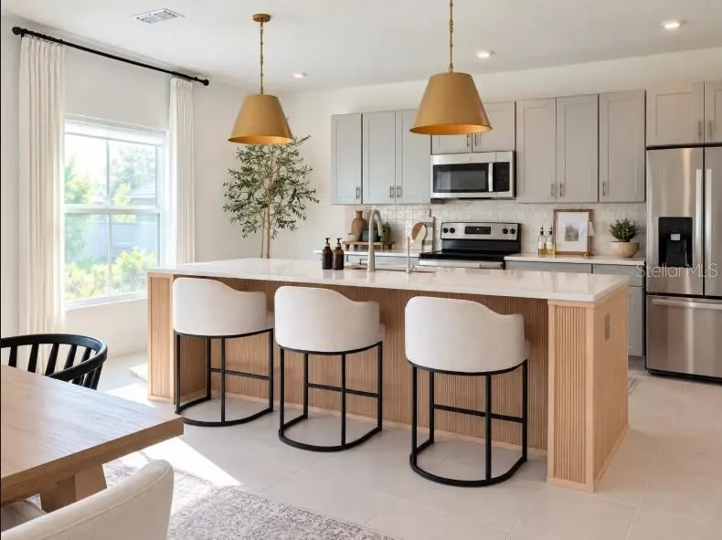 Spacious Kitchen Island