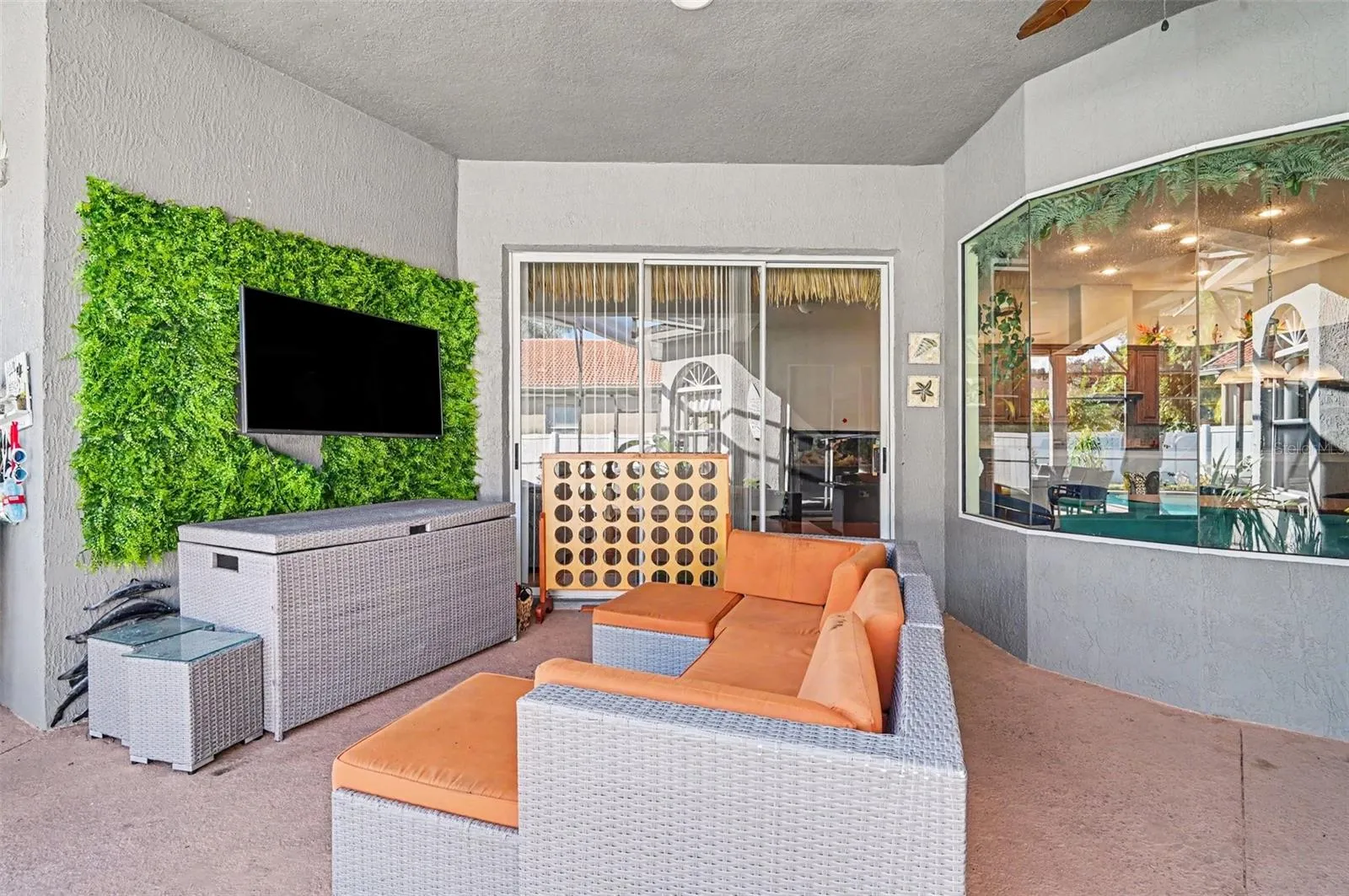 Back enclosed pool area