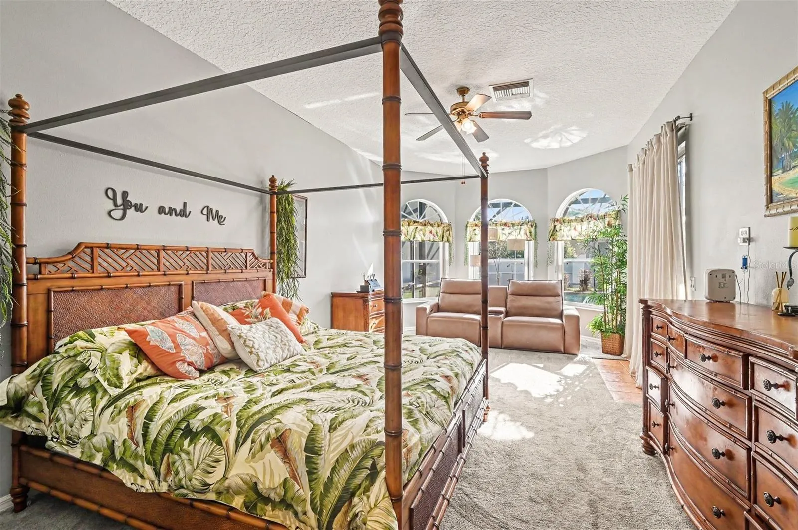 Primary bedroom with sitting area