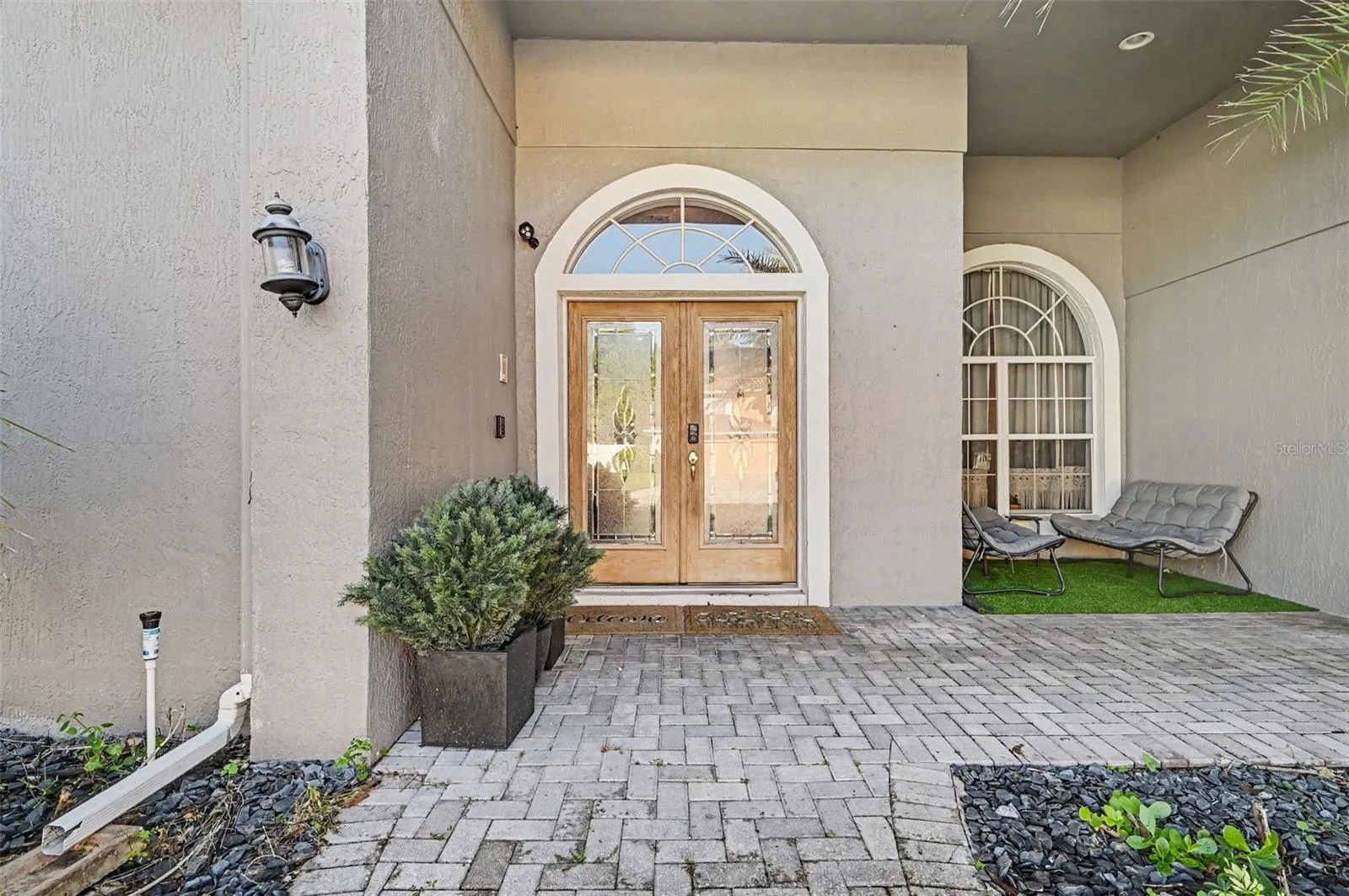 Front with patio