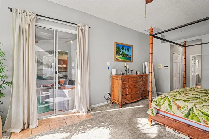 Primary bedroom with pool access