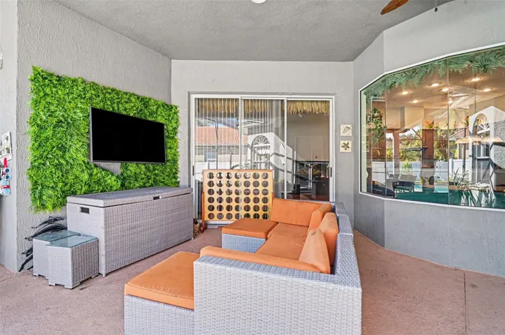 Back enclosed pool area