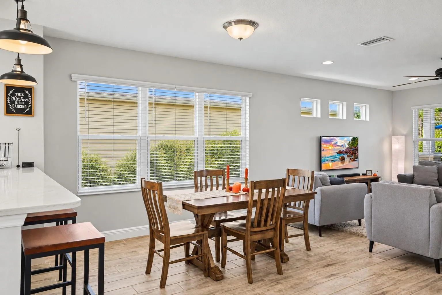 Open Concept Living/Dining Room and Kitchen
