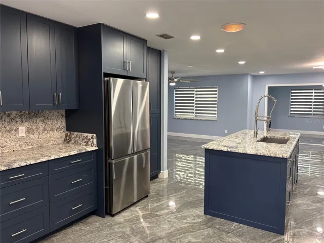 Island with sink
