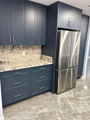 Coffee bar with Samsung refrigerator