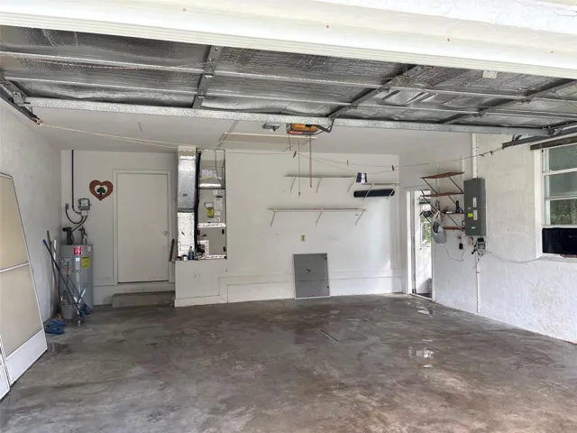 Two car garage with man door