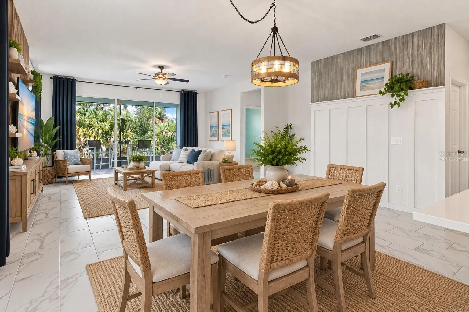 Living & Dining Area - Virtually Staged