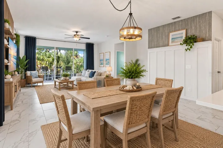 Living & Dining Area - Virtually Staged