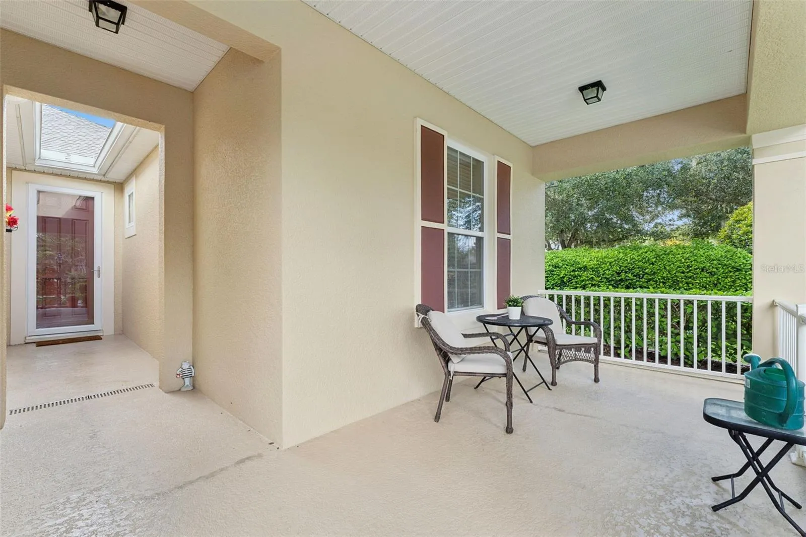 Spacious 13'6" x 8' Front Porch & glass storm door at Front Door