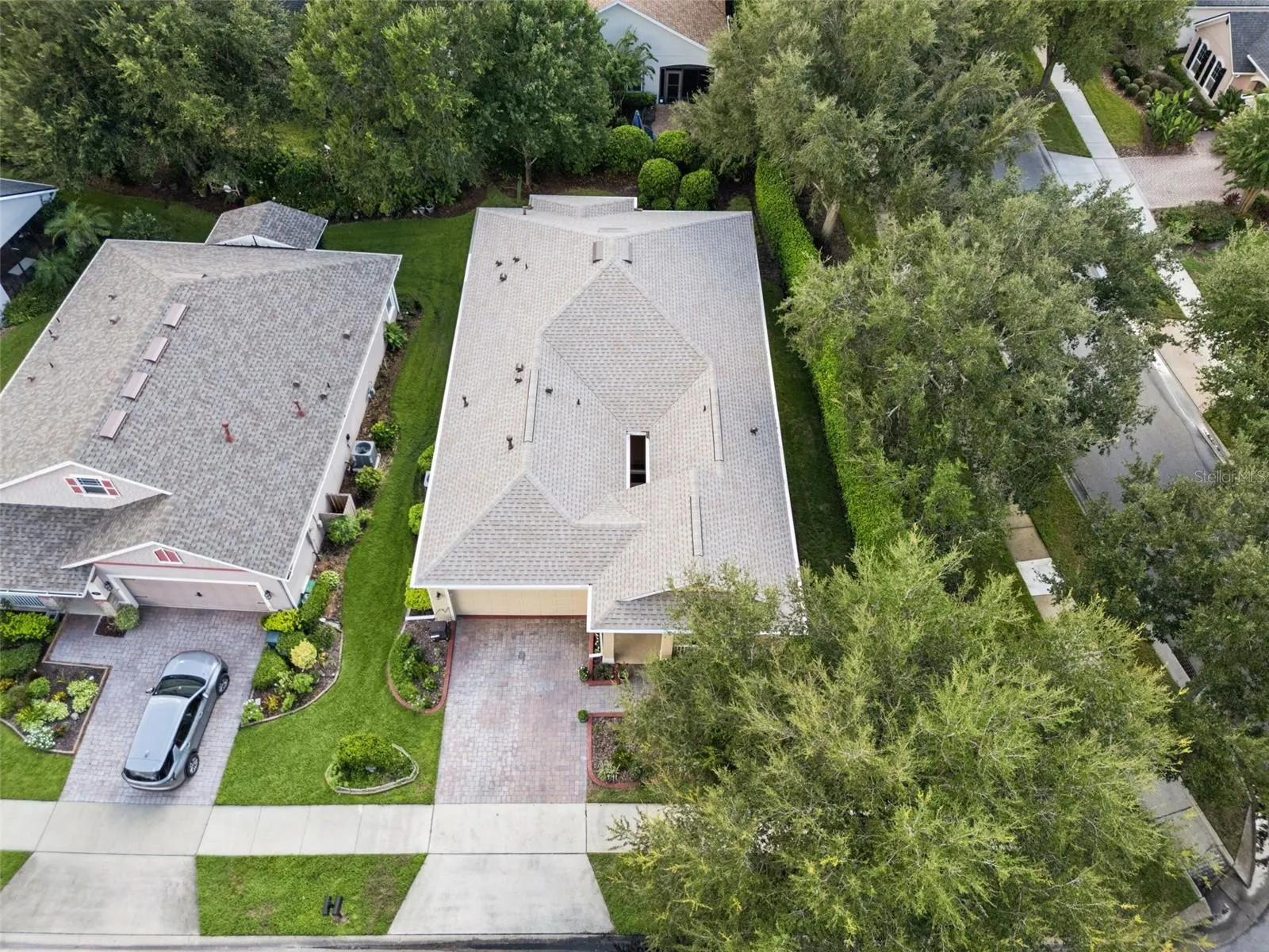 Aerial view from the front of the home