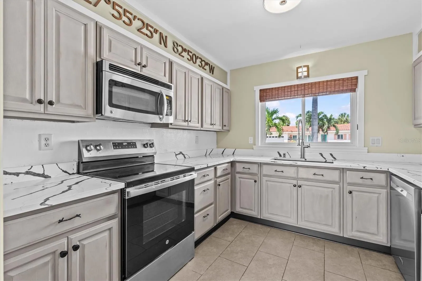 Spacious kitchen with lots of counter space and natural light.