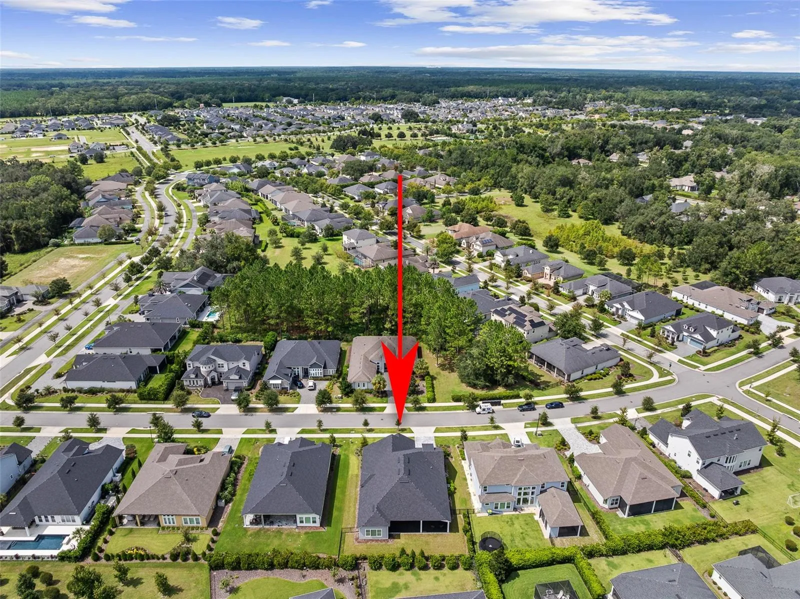 Drone View w/ Arrow
