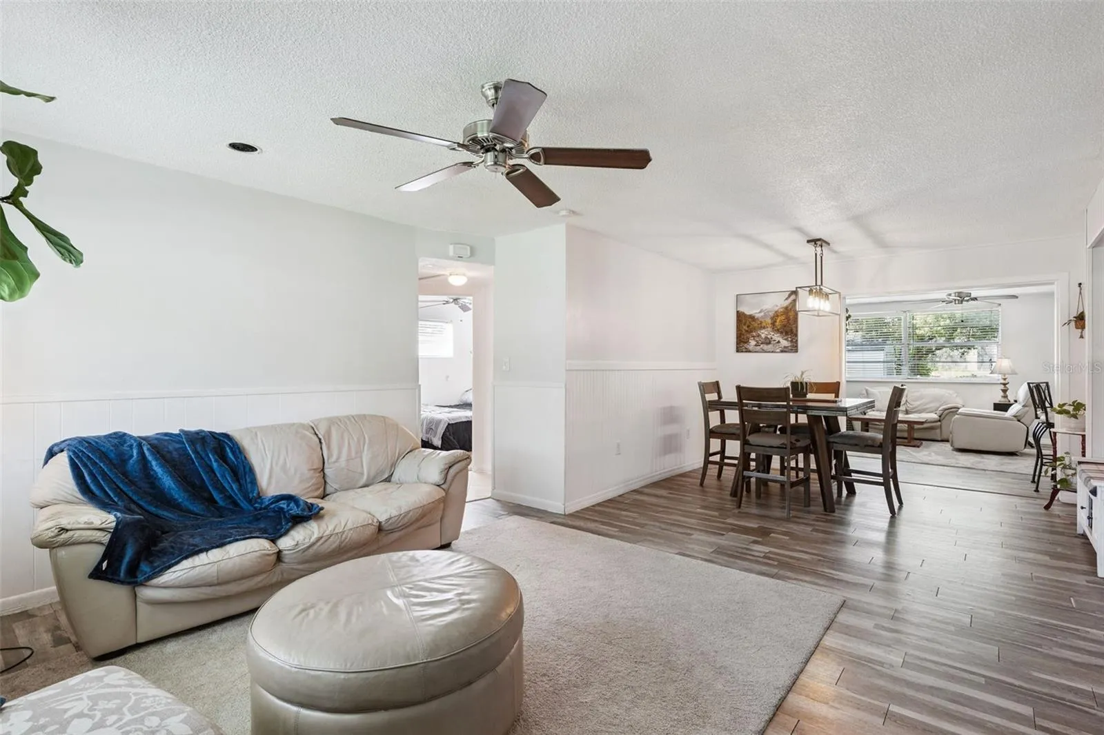 Front living into dining room