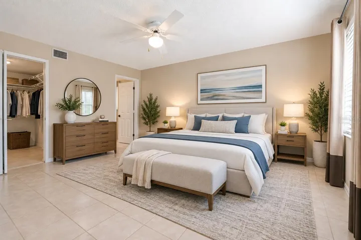 virtually staged-Primary Bedroom