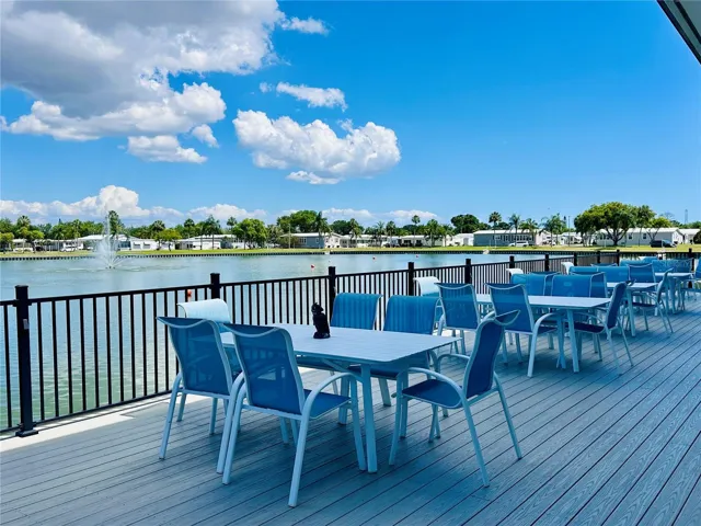 Clubhouse lake front seating