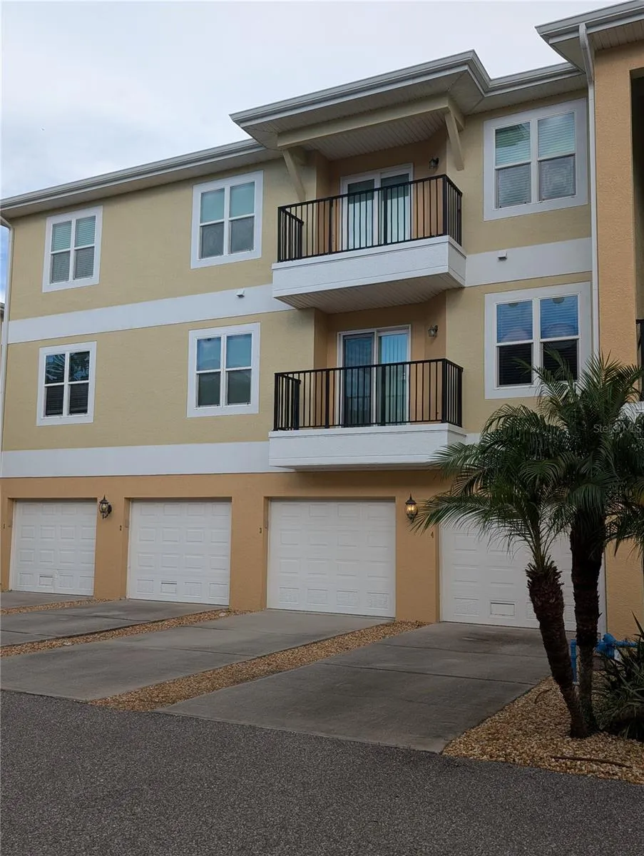 Garage and balcony