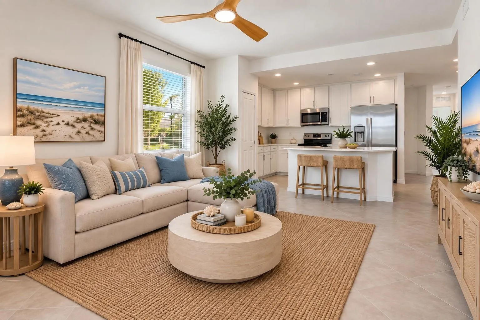 Virtually Staged Living Room