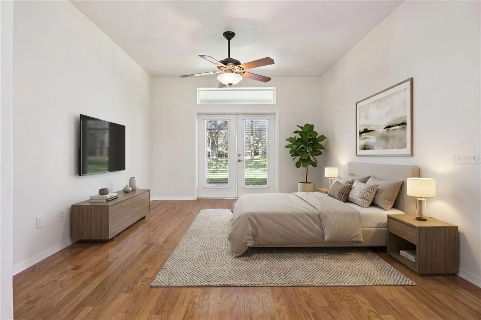 Virtually Staged Primary Bedroom
