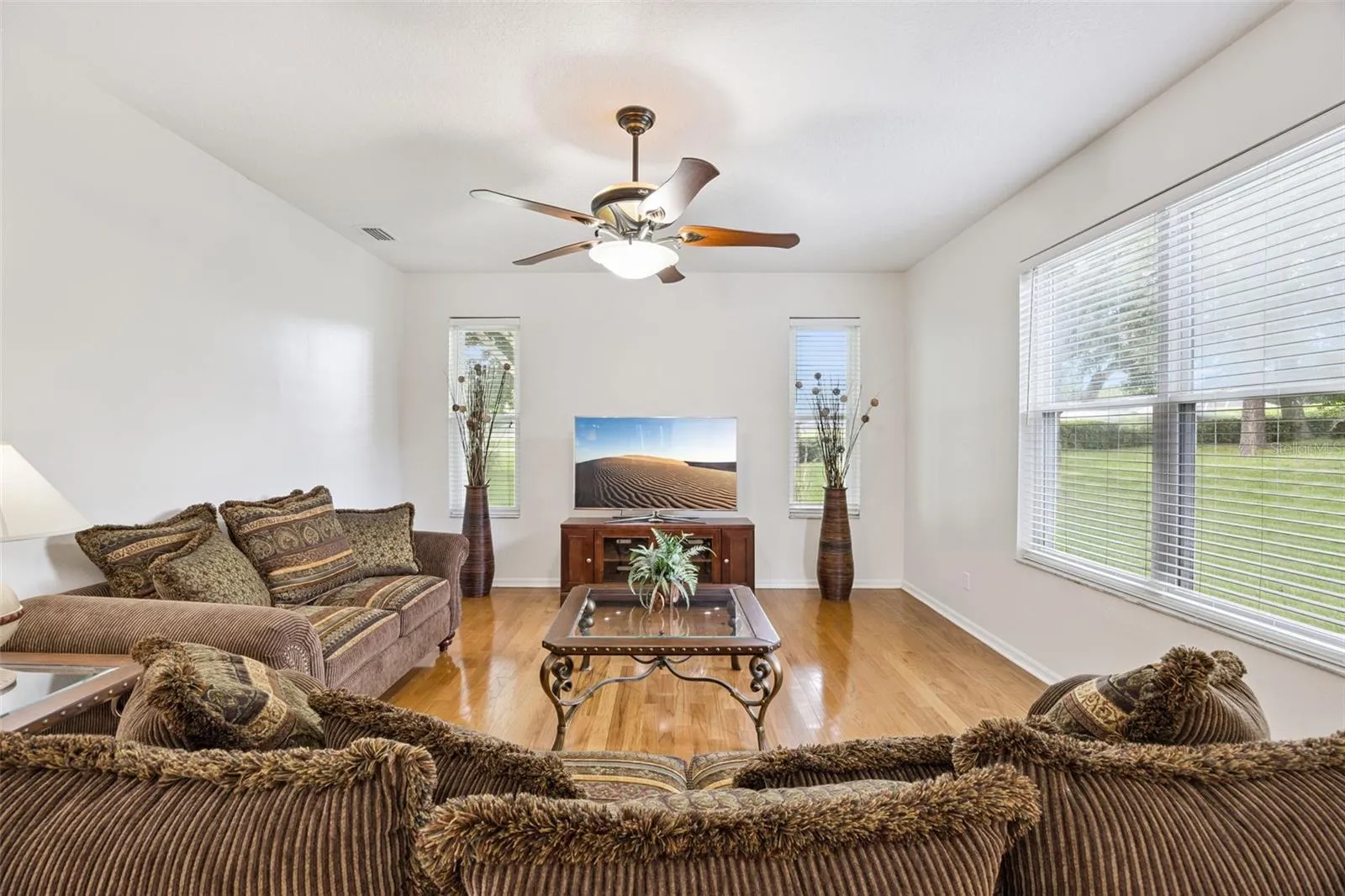 Oversized Family Room w/views to yard & kitchen