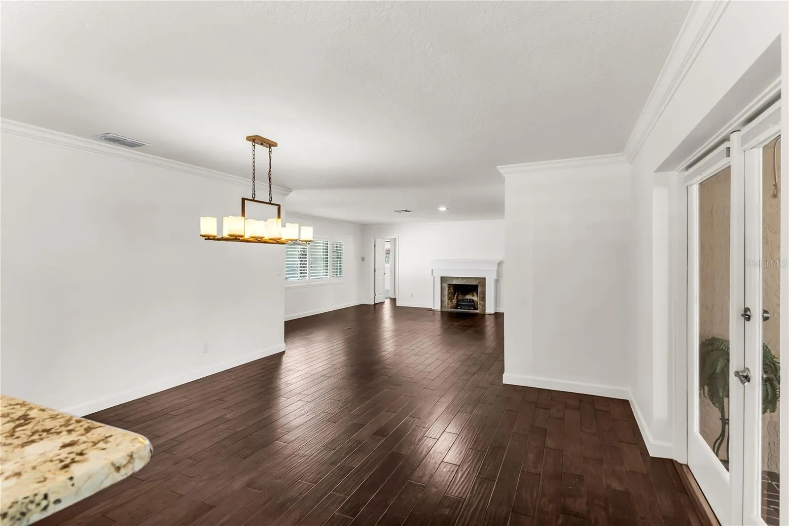 Kitchen open to Dining and Living rooms