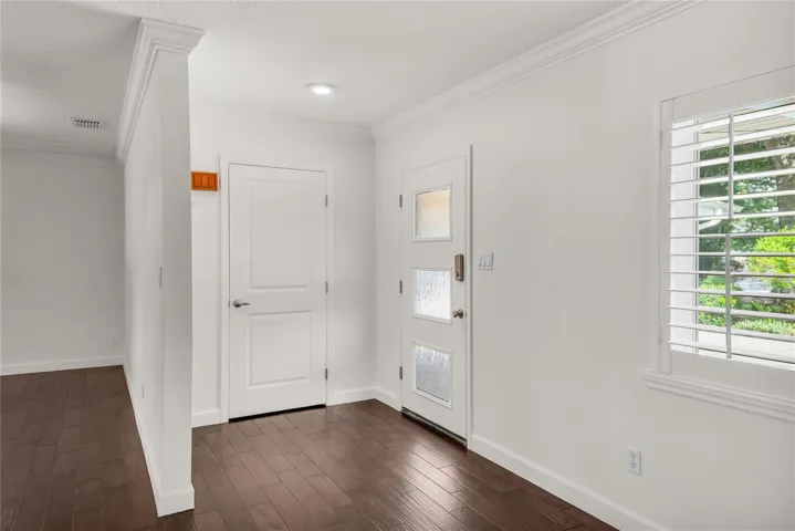 Coat closet at front door entrance