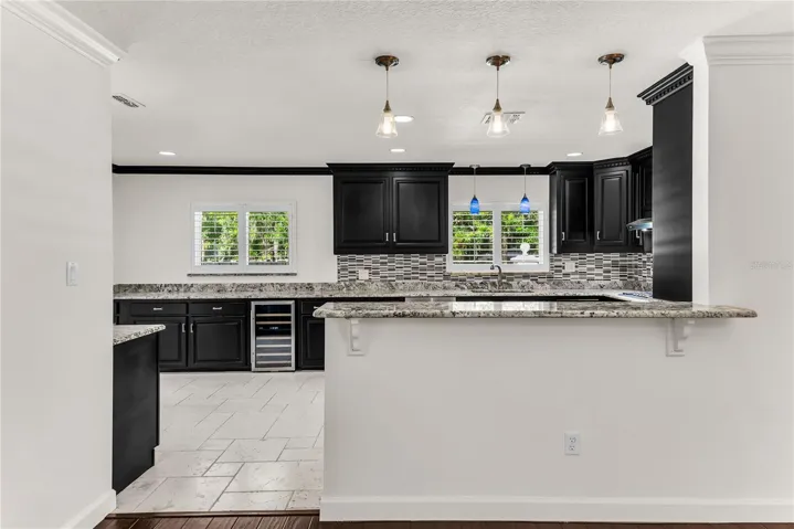 Kitchen with granite