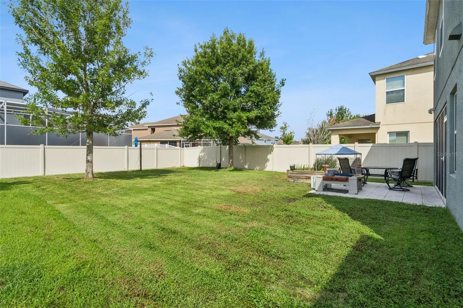 Large back yard