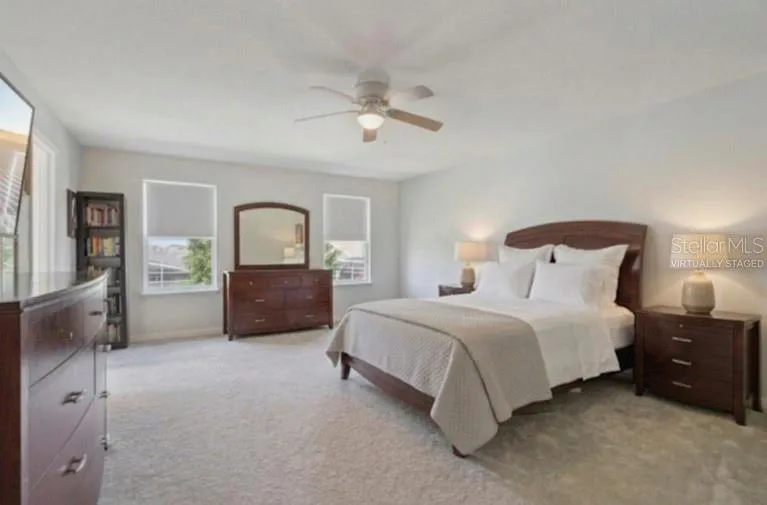 Virtually Staged Primary Bedroom