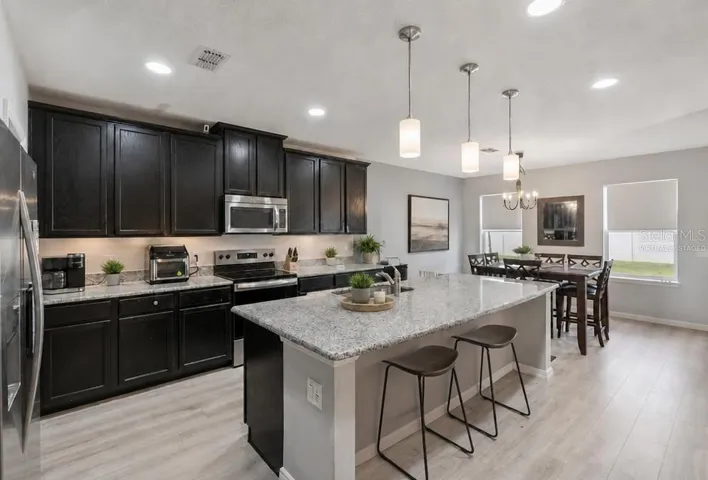 Virtually Staged Kitchen  and Dining