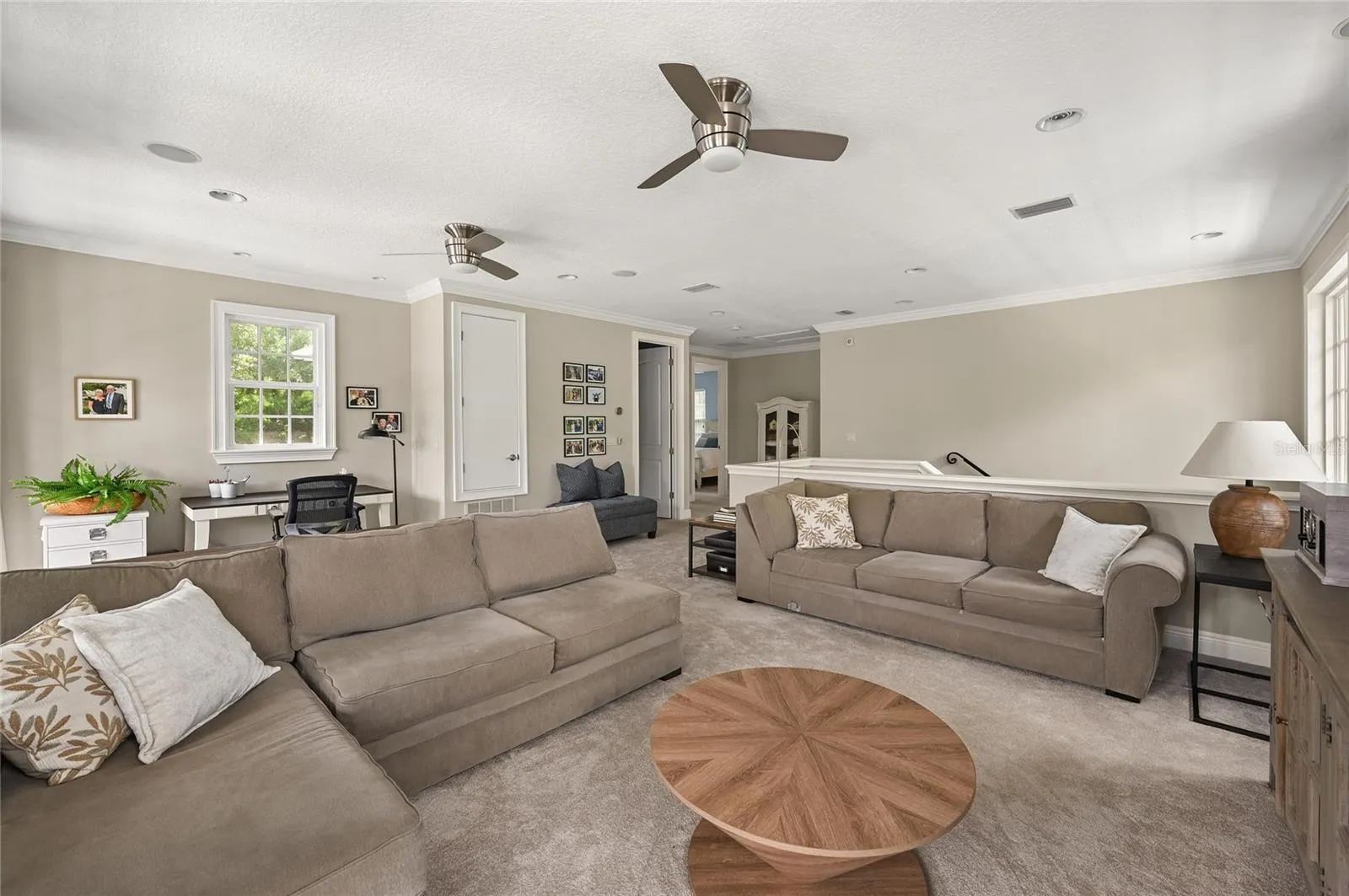 Too nice to call a man-cave, and perfect for kids to have their own place to play and relax, this upstairs living area can be whatever you imagine it to be.