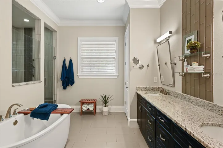 At the end of a long day, the soaking tub invites you to linger a while!