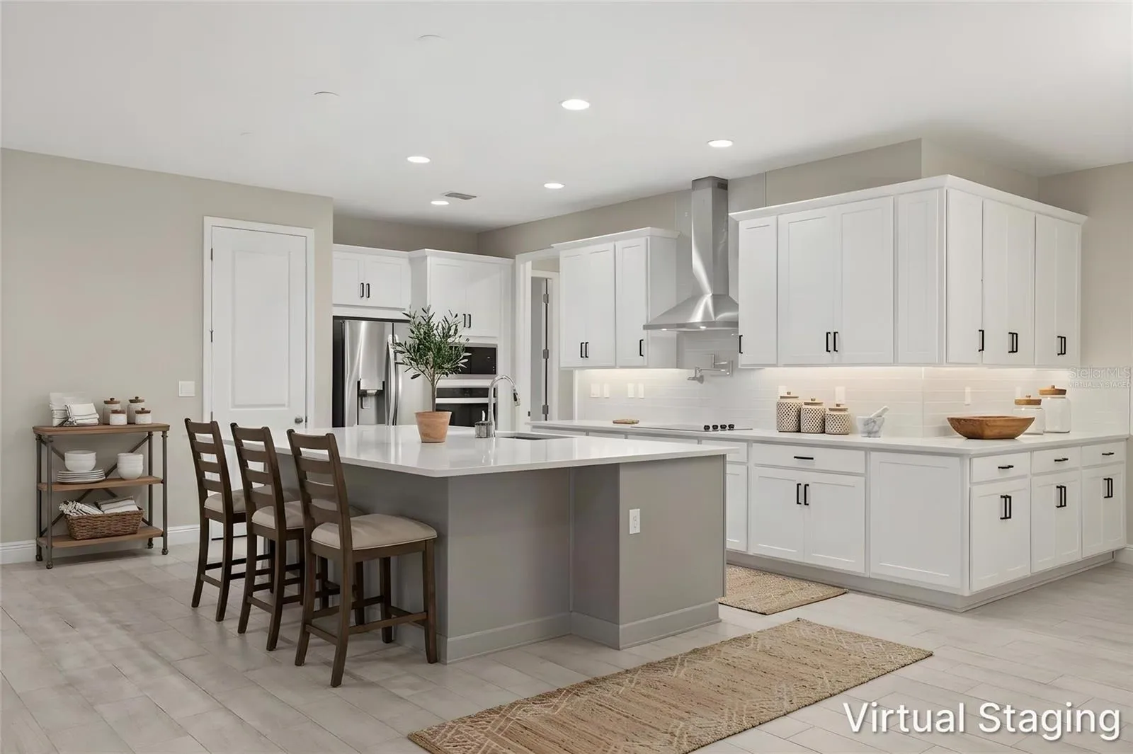 Gourmet kitchen virtually staged
